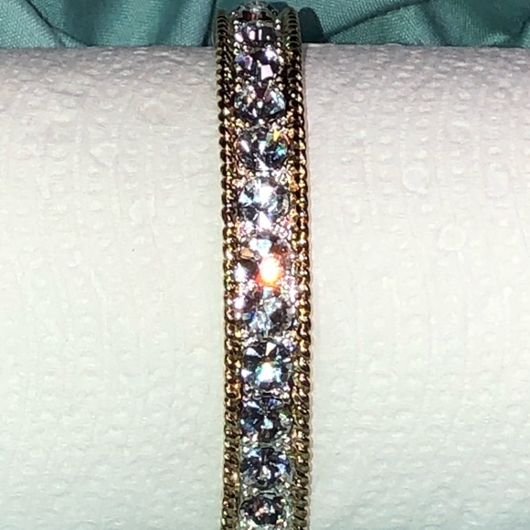 Montana Silversmith gold bangle bracelet CZ stones - Picture 10 of 16